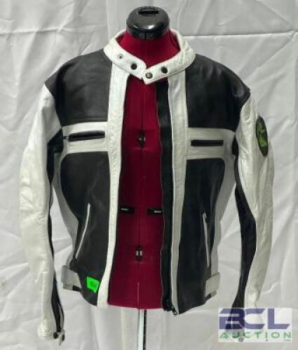 MEN'S LEATHER PADDED MOTORCYCLE JACKET