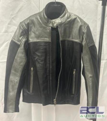 MEN'S LEATHER PADDED MOTORCYCLE JACKET