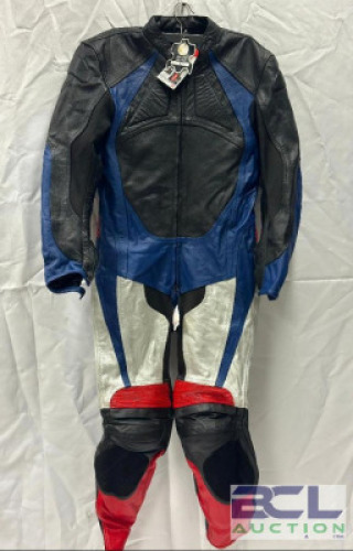 FULL LEATHER MOTORCYCLE RACING SUIT