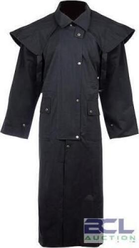 MEN'S TRENCH COAT / DUSTER WITH WATERPROOF AUSTRALIAN OILSKIN AND COTTON CANVAS