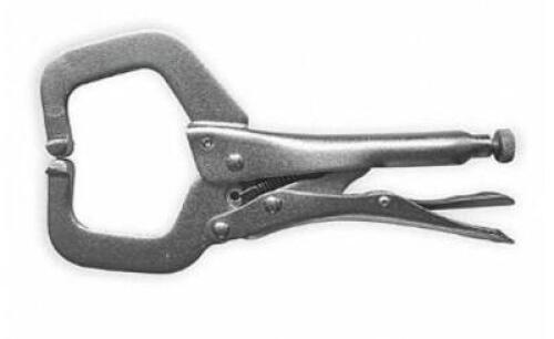 DESCRIPTION: (3) LOCKING C-CLAMP BRAND/MODEL: WESTWARD/2FDD1 INFORMATION: CLAMPING FORCE: 900 LBS/NICKEL PLATED/RELEASE LEVER RETAIL$: 19.82 EACH SIZE
