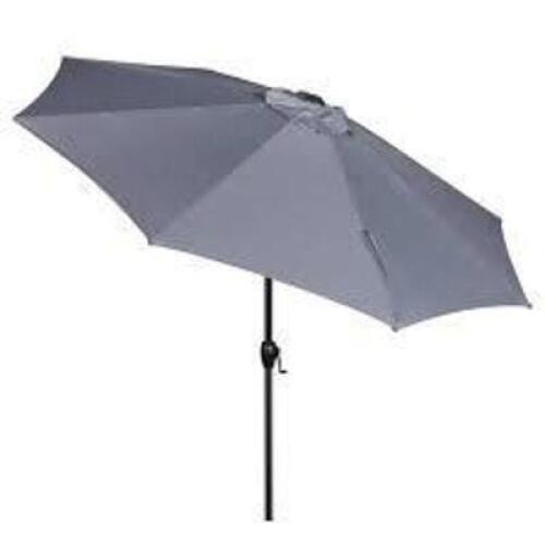 DESCRIPTION: (1) PATIO UMBRELLA BRAND/MODEL: MAINSTAYS #MS14088118160AR INFORMATION: GRAY SIZE: 9' RETAIL$: $39.94 EA QTY: 1