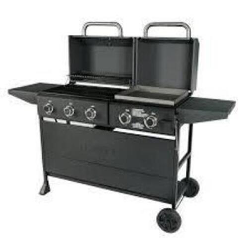 DESCRIPTION: (1) GAS GRILL AND GRIDDLE COMBO BRAND/MODEL: EXPERT GRILL #EX5502638816005 INFORMATION: BLACK RETAIL$: $297.00 EA QTY: 1
