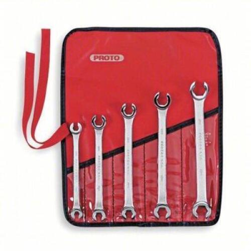 DESCRIPTION: (1) FLARE NUT WRENCH SET BRAND/MODEL: PROTO #J3700M INFORMATION: ALLOY STEEL, SATIN, 5 SET SIZE: 7 MM TO 17 MM RETAIL$: $163.59 EA QTY: 1