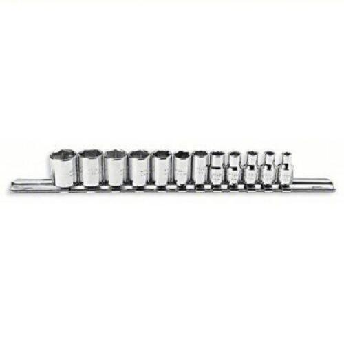 DESCRIPTION: (1) SOCKET SET BRAND/MODEL: PROTO #J47200 INFORMATION: 12 PIECES, 6 POINT SIZE: 4 MM TO 14 MM RETAIL$: $105.30 EA QTY: 1