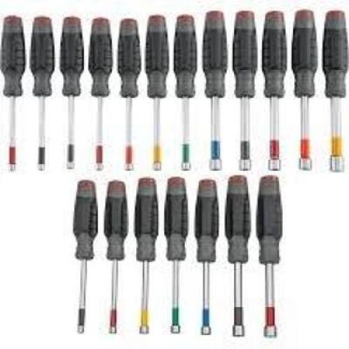 DESCRIPTION: (1) SET OF NUT DRIVER BRAND/MODEL: PROTO INFORMATION: 19 PIECES RETAIL$: $120.00 EA QTY: 1