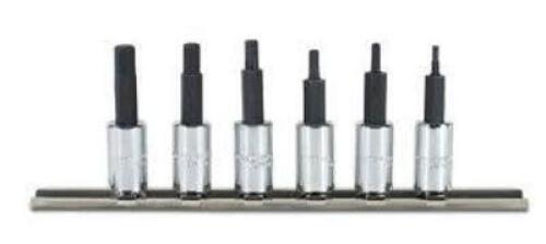 DESCRIPTION: (1) SET OF HEX BITS BRAND/MODEL: PROTO #J4770-6 INFORMATION: 6 PIECE SIZE: 1/4" DRIVE RETAIL$: $84.97 EA QTY: 1