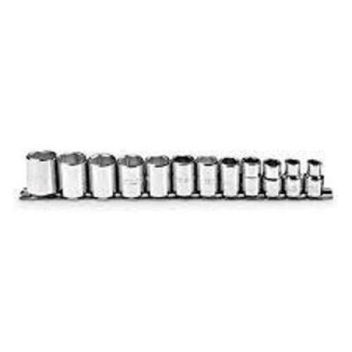 DESCRIPTION: (1) SET OF SOCKETS BRAND/MODEL: PROTO #J52212 INFORMATION: CHROME, 12 PIECE, METRIC SIZE: 3/8" DRIVE RETAIL$: $68.39 EA QTY: 1