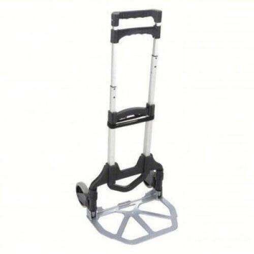 DESCRIPTION: (1) TELESCOPING THIN-PROFILE FOLDING HAND TRUCK BRAND/MODEL: PRODUCT NUMBER #20Y288 INFORMATION: BLACK SIZE: 15 IN X 11 IN, 150 LB LOAD C