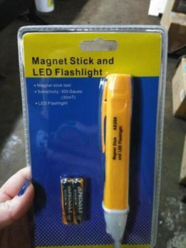 DESCRIPTION: (10) MAGNET STICK AND LED FLASHLIGHT BRAND/MODEL: 72-12985 INFORMATION: YELLOW RETAIL$: $4.90 EA QTY: 10