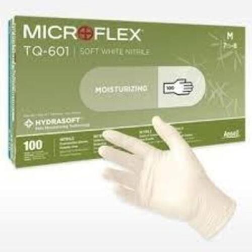 DESCRIPTION: (10) BOXES OF (100) DISPOSABLE GLOVES BRAND/MODEL: MICROFLEX #3NFJ9 INFORMATION: WHITE SIZE: XL RETAIL$: $20.75 EA QTY: 10