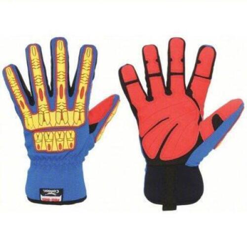 DESCRIPTION: (12) PAIRS OF MECHANICS GLOVES BRAND/MODEL: CONDOR #53GN13 INFORMATION: BLUE YELLOW AND RED SIZE: XL RETAIL$: $39.27 EA QTY: 12