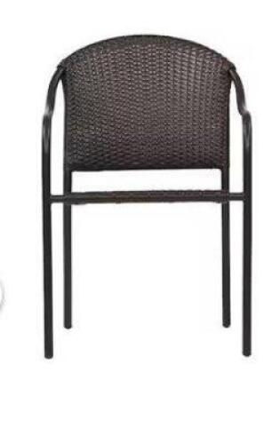 DESCRIPTION: (1) FAUX WICKER CHAIR BRAND/MODEL: BCP #SKY6430 INFORMATION: BLACK RETAIL$: $59.00 EA QTY: 1