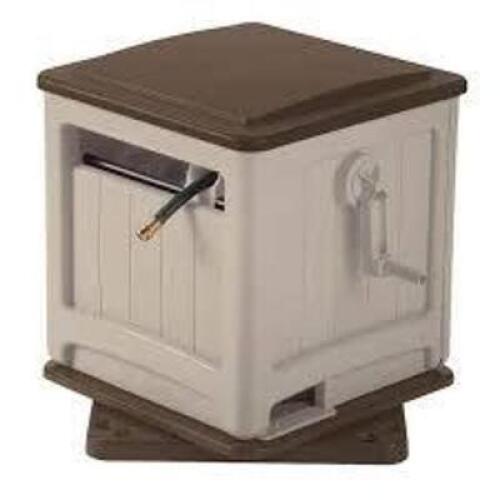 DESCRIPTION: (1) SWIVEL SMART TRAK HIDEAWAY HOSE BOX BRAND/MODEL: SUNCAST #CPLSSM200B INFORMATION: BROWN SIZE: 225' RETAIL$: $156.09 EA QTY: 1