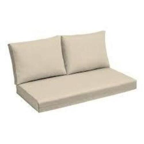 DESCRIPTION: (1) LOVESEAT CUSHION SETBRAND/MODEL: LEALA #ZQ0DA07BINFORMATION: TANRETAIL$: $78.95 EAQTY: 1