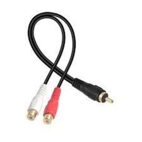 DESCRIPTION: (1) CASE OF APPROX (25) RCA Y-CABLE BRAND/MODEL: STELLAR LABS #24-16304 INFORMATION: BROWN SIZE: 1.5" RETAIL$: $7.75 A CABLE QTY: 1
