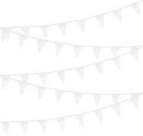 DESCRIPTION: (1) CASE OF WHITE FLAGS ON STRING BRAND/MODEL: BANNER INFORMATION: WHITE SIZE: IMAGES ARE FOR ILLUSTRATION PURPOSES ONLY AND MAY NOT BE A