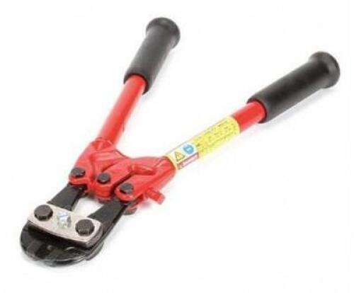 DESCRIPTION: (1) BOLT CUTTERS BRAND/MODEL: CRESCENT/1490MC INFORMATION: RED/PRESSURE: INTO 4000 LBS RETAIL$: 128.71 SIZE: 14"L X 3/16"MAX DIA QTY: 1