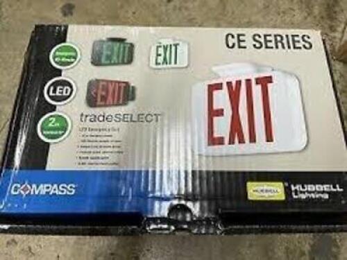 DESCRIPTION: (1) EXIT SIGN BRAND/MODEL: COMPASS #93043113 RETAIL$: $50.00 EA QTY: 1