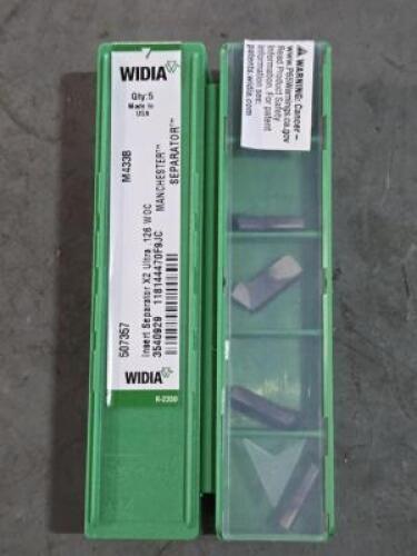 DESCRIPTION: (20) "SEPARATOR" X2 ULTRA CARBIDE GROOVING INSERTS BRAND/MODEL: WIDIA 3540929 SIZE: .126" WOC RETAIL$: $243.60 QTY: 20