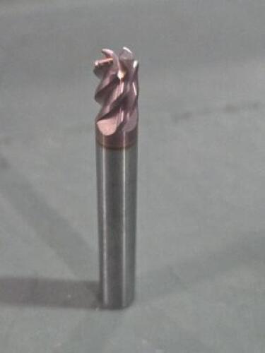 DESCRIPTION: (4) SOLID CARBIDE CORNER RADIUS END MILLS BRAND/MODEL: FULLERTON 37542 SIZE: 1/4" DIA RETAIL$: $214.15 QTY: 4