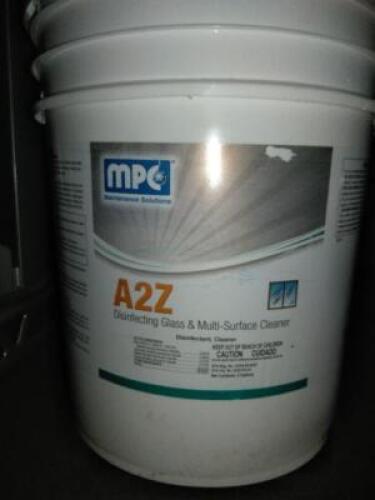 DESCRIPTION: (1) DISINFECTING GLASS AND MULTI SURFACE CLEANER BRAND/MODEL: A2Z SIZE: 5 GALLON RETAIL$: $100.00 EA QTY: 1
