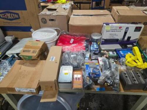 DESCRIPTION: (1) TABLE OF MISC ITEMS QTY: 1