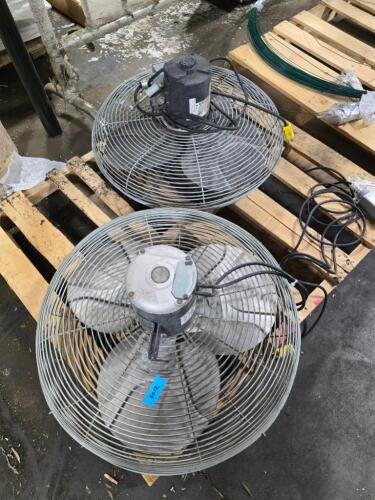 DESCRIPTION: (2) PEDESTAL FANS BRAND/MODEL: DAYTON INFORMATION: FANS ONLY, NO PEDESTALS, TESTED & WORKING RETAIL$: $430.80/EA SIZE: 24" BLADE QTY: 2