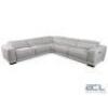 KROFTON 5PC BEYOND LEATHER SECTIONAL WITH 3-POWER MOTION RECLINERS AND ADJUSTABLE HEADRESTS
