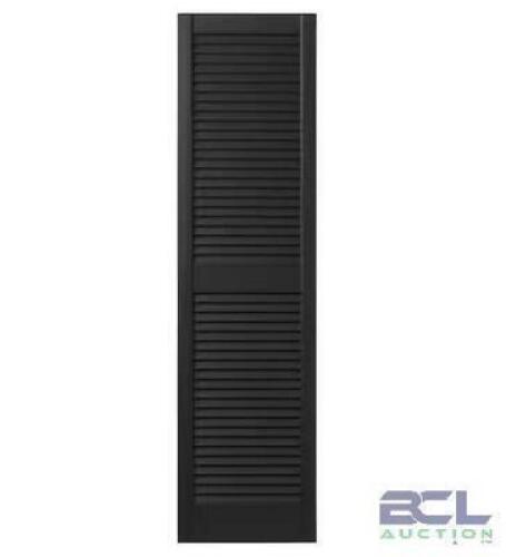 (6) - PAIRS/CASES OF OPEN LOUVERED POLYPROPYLENE SHUTTERS