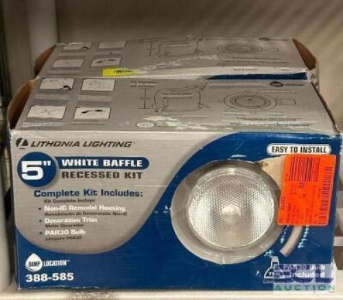 (2) - WHITE BAFFLE RECESSED KITS