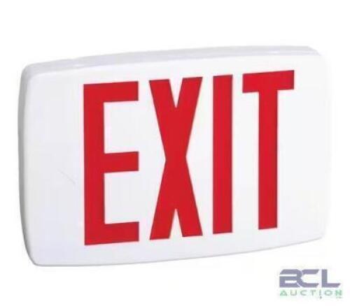 CONTRACTOR SELECT LQM SERIES 120/277-VOLT INTEGRATED LED WHITE AND RED EXIT SIGN