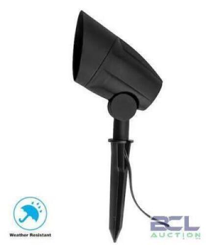(2) - LOW VOLTAGE 50-WATT BLACK OUTDOOR LANDSCAPE FLOOD LIGHT T3 HALOGEN BULB