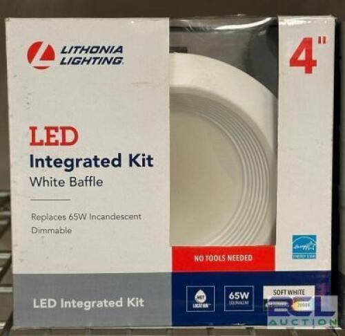 (2) - WHITE BAFFLE RECESSED KITS