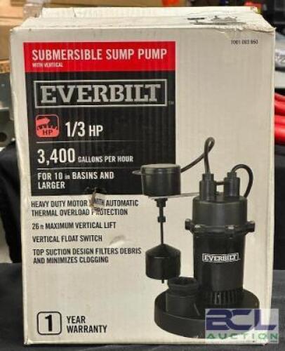 SUBMERSIBLE SUMP PUMP WITH VERTICAL