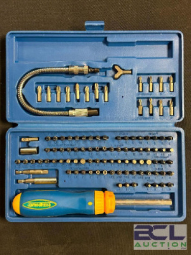 RATCHETING SCREWDRIVER AND BIT SET