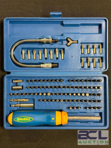 RATCHETING SCREWDRIVER AND BIT SET