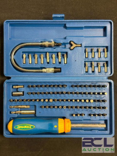 RATCHETING SCREWDRIVER AND BIT SET