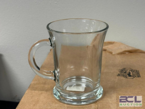 (6) - GLASS COFFEE MUGS