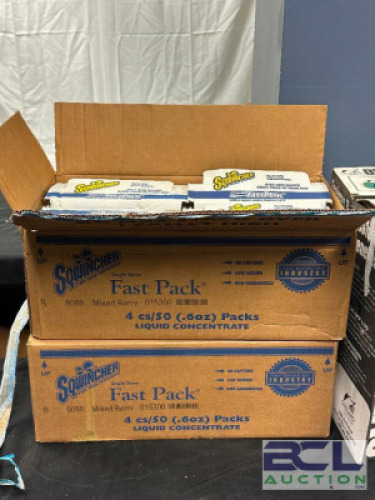 (2) - CASES OF SQWINCHER FAST PACK LIQUID HYDRATION PACKS