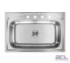 PERGOLA 33 IN. DROP-IN SINGLE BOWL 20-GAUGE STAINLESS STEEL KITCHEN SINK ONLY - 7