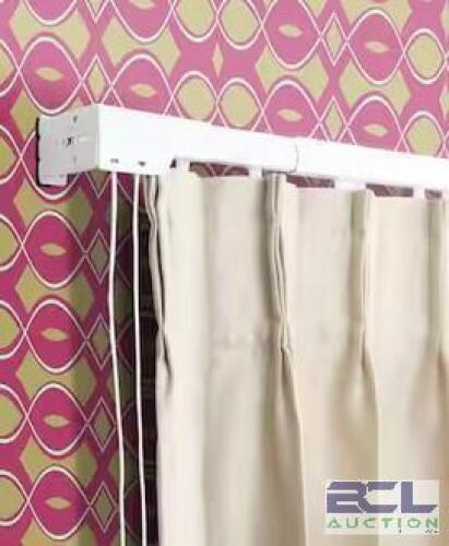 (4) - 66 IN. - 120 IN. HEAVY DUTY TRAVERSE CURTAIN ROD IN WHITE