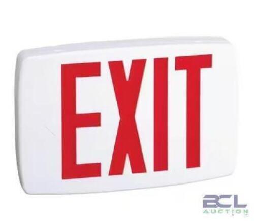 CONTRACTOR SELECT LQM SERIES 120/277-VOLT INTEGRATED LED WHITE AND RED EXIT SIGN