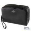 BOXY CROSS GRAIN LEATHER COSMETIC CASE