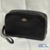 BOXY CROSS GRAIN LEATHER COSMETIC CASE - 2