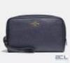 BOXY CROSS GRAIN LEATHER COSMETIC CASE - 8