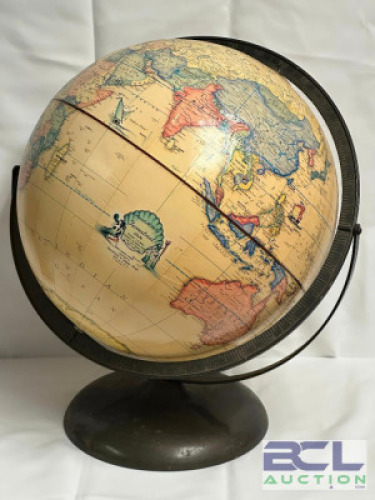 VINTAGE RAND MCNALLY TERRESTRIAL GLOBE