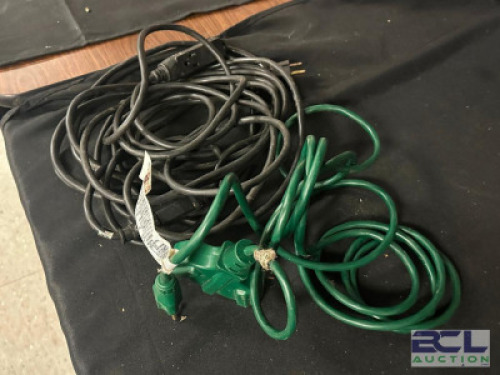 (3) - EXTENSION CORDS WITH TRIPLE SLOT ENDS