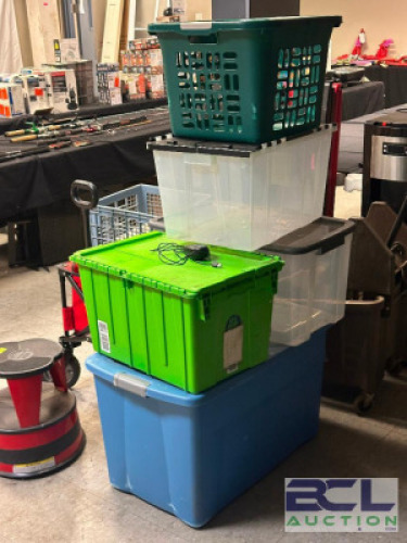 (5) - CONTAINERS AND LAUNDRY BASKETS