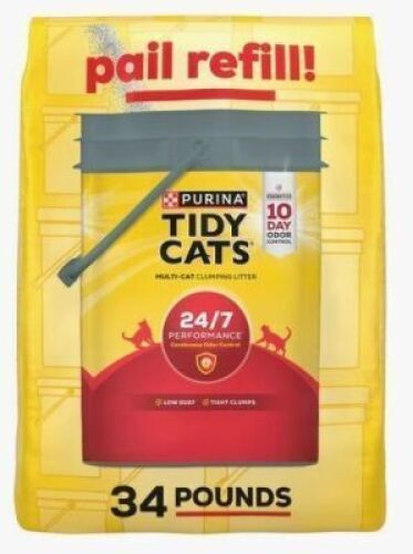 DESCRIPTION: (1) MULTI-CAT CLUMPING LITTER BRAND/MODEL: PURINA TIDY CATS SIZE: 34 LB RETAIL$: $22.96 EA QTY: 2